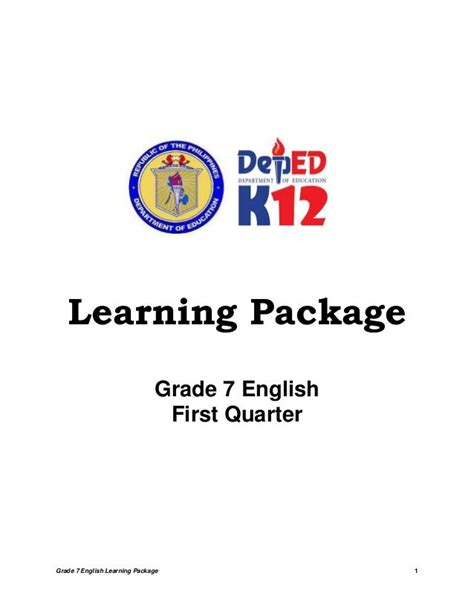 elibro grade 7 quarter 1|Deped Grade 7 English Module 1st Quarter .